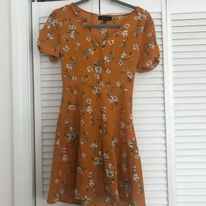 Trixxi Orange Floral Dress